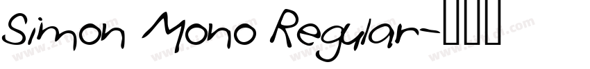 Simon Mono Regular字体转换